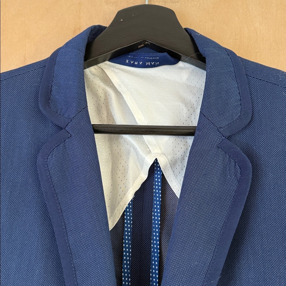 Zara Deep Blue Men's Blazer - Picture 3 of 13